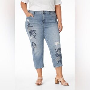 Chicos jeans So Slimming Girlfriend cropped size 16-18 Chicos size 3